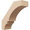 Ekena Millwork 5-inch W x 14-inch D x 14-inch H Balboa Rough Cedar Woodgrain TimberThane Knee Brace, Primed BRCUR05X14X14BOARCPR - alternate 1